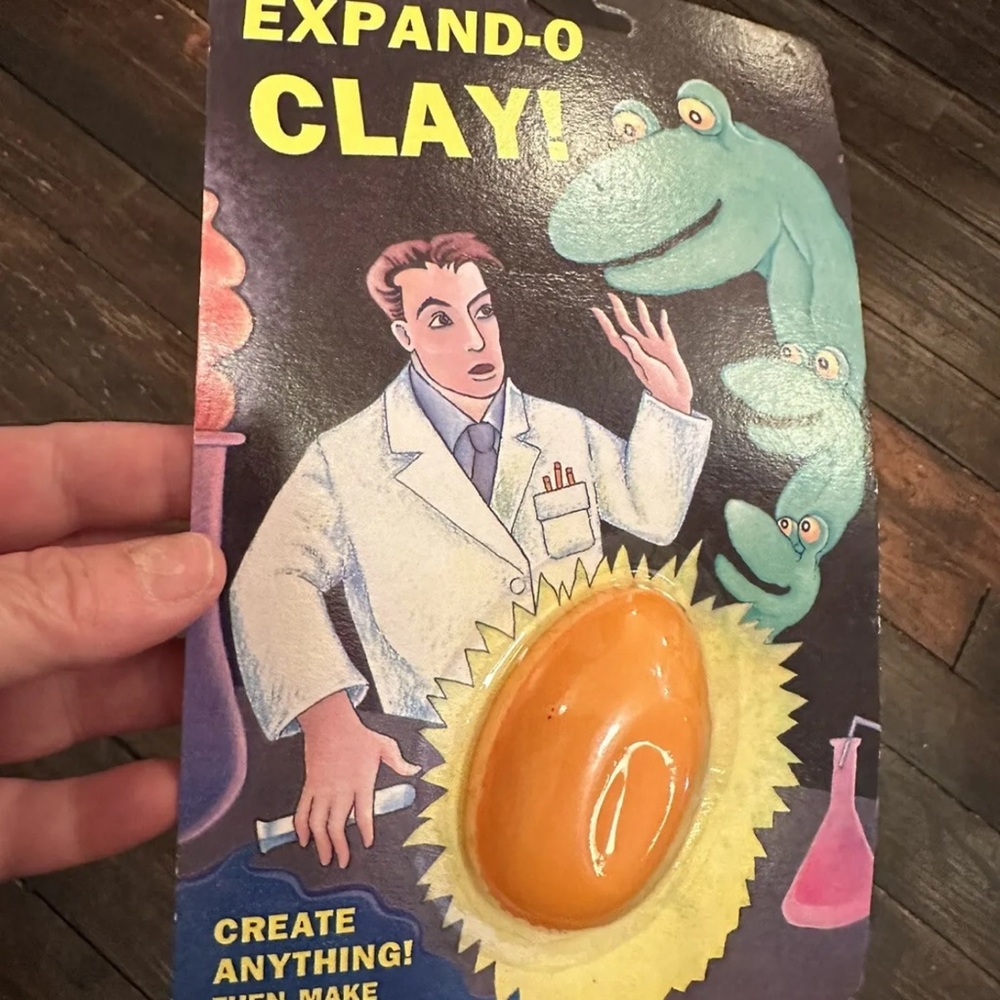 vintage 1993 expando clay toy great card graphics NOS